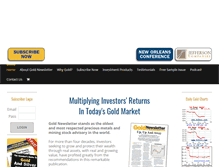 Tablet Screenshot of goldnewsletter.com